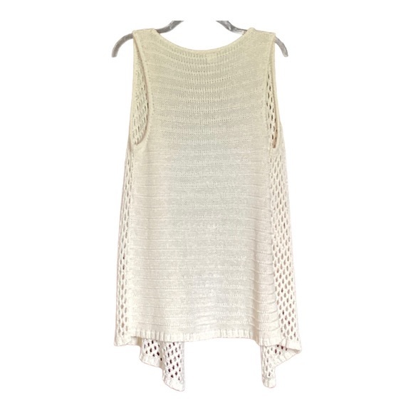 LA Blend Long Ivory Knit Sweater Vest Large EUC - Picture 6 of 11